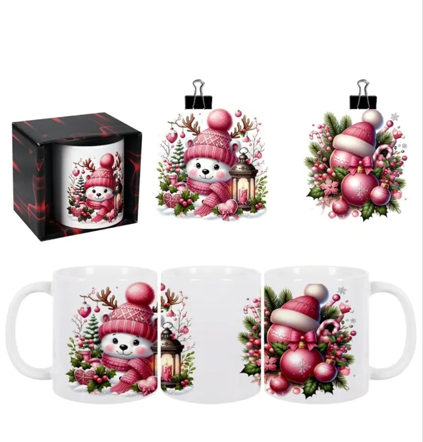 Коледна чаша "Мече" (керамика)