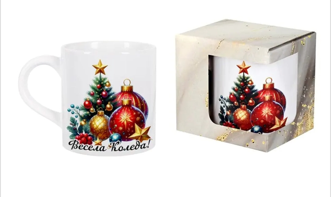 Коледна чаша "Коледна елха" (керамика)