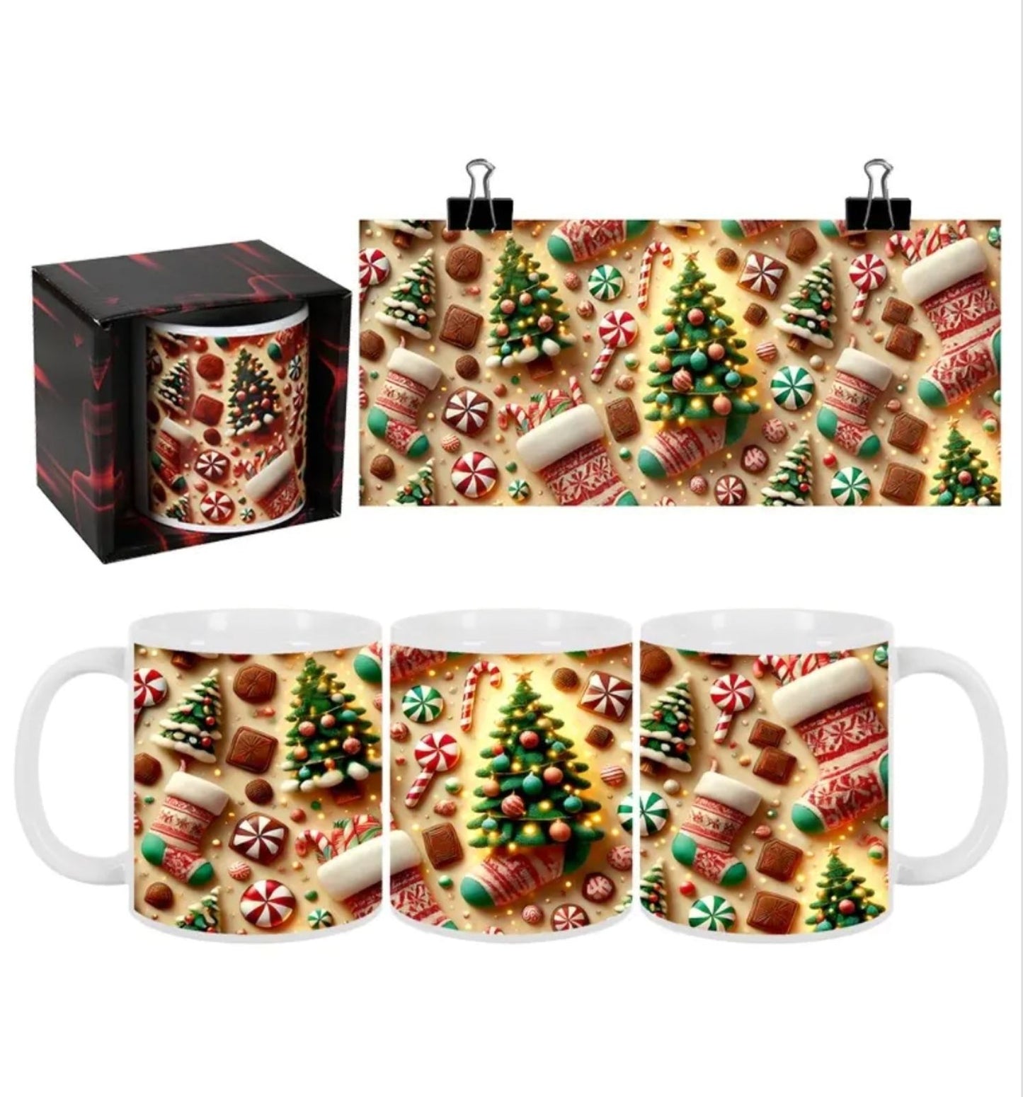 Коледна чаша "Вкусни празници" (керамика)