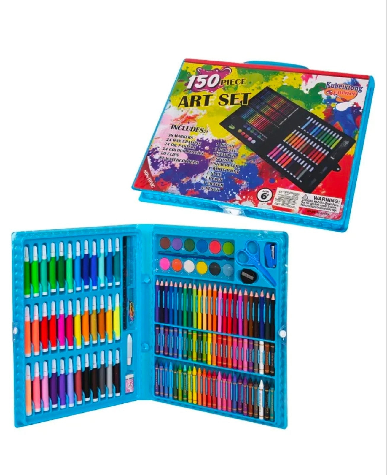 Комплект за рисуване и оцветяване в куфарче 150 части