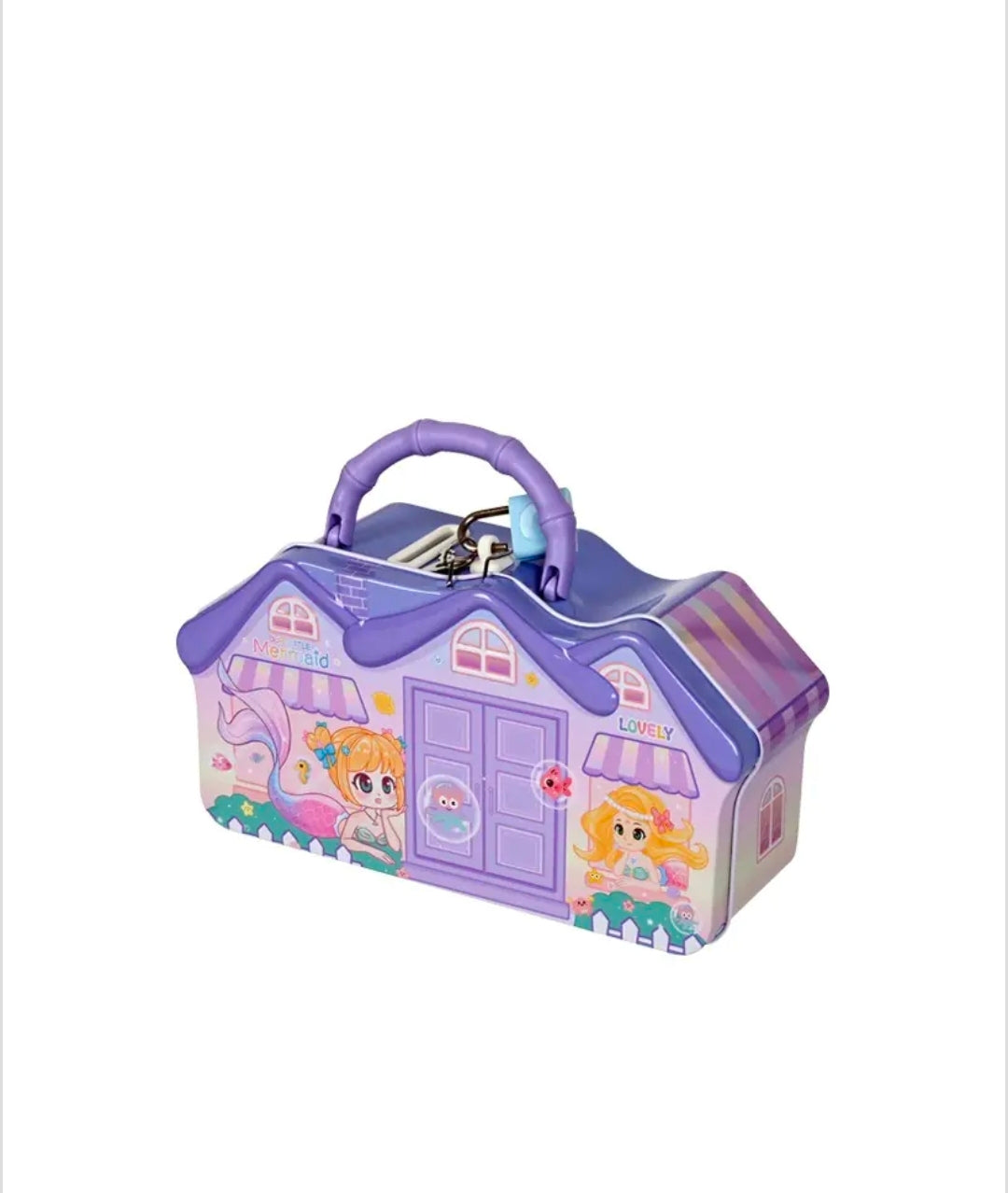 Метална касичка "Къщичка" с ключе и катинар