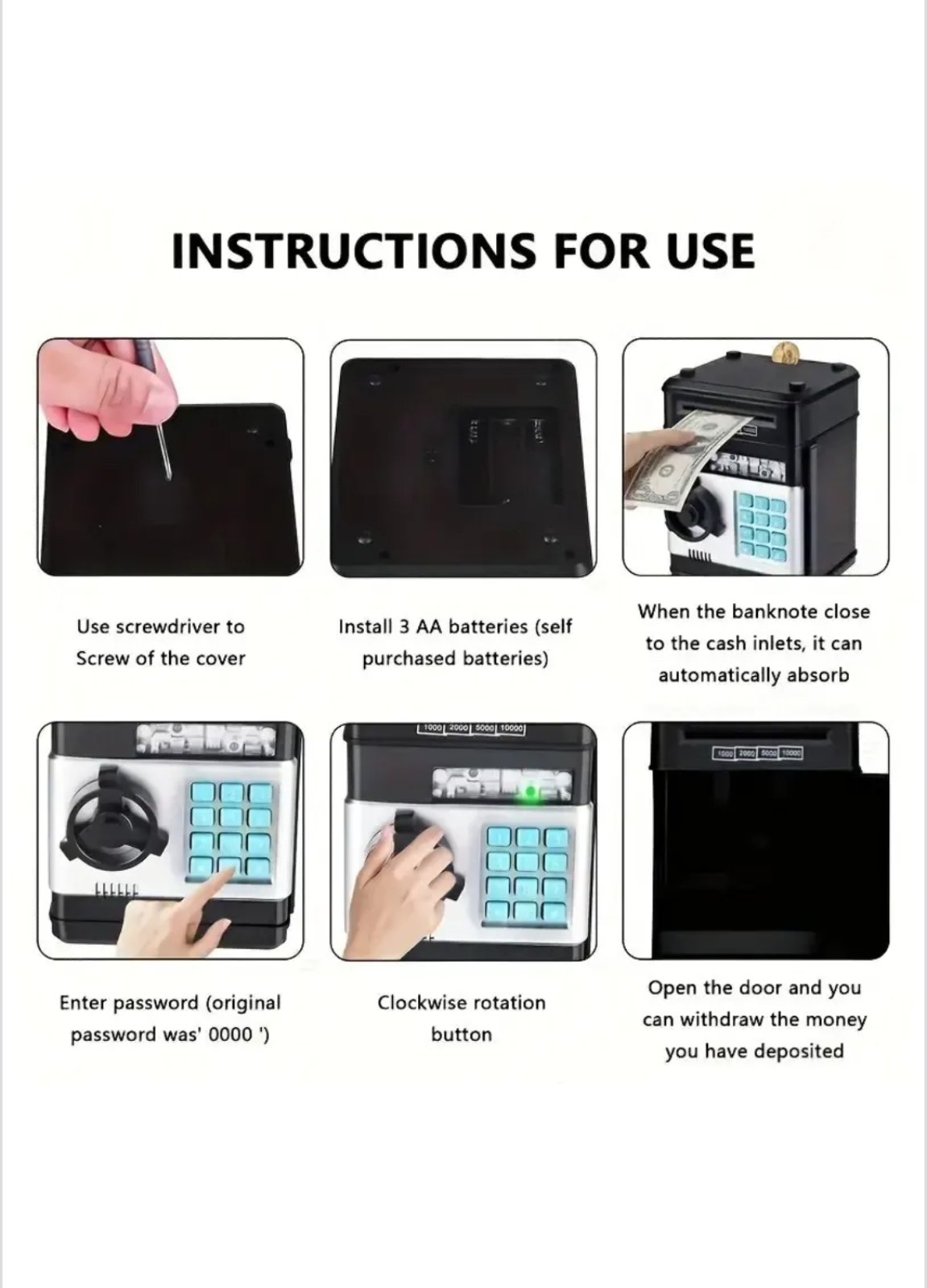 Касичка - Сейф с демо мелодии и светлини (на батерии)