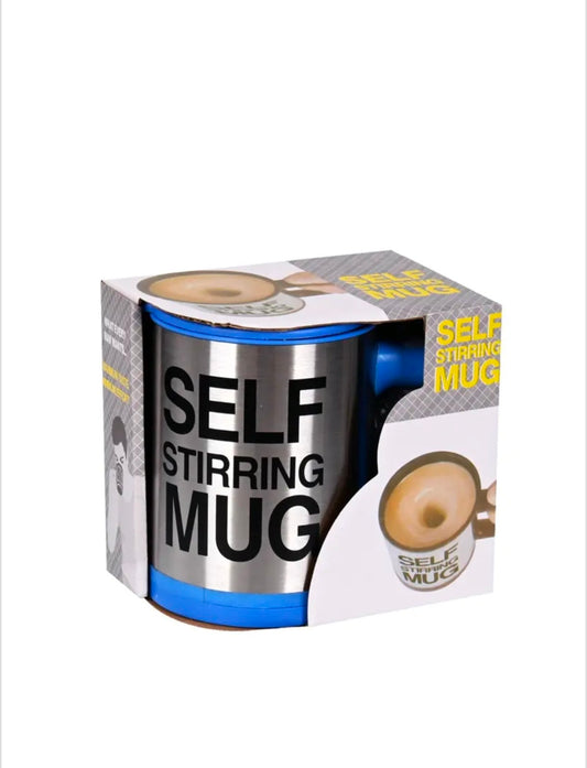 Саморазбъркваща се термо чаша на батерии (400 милилира) цвят - син