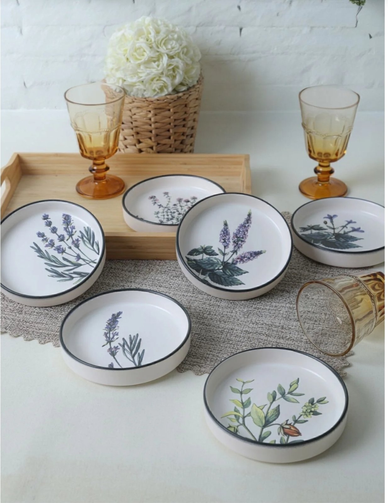 Сервиз от 6 бр купи за закуска, 14 см