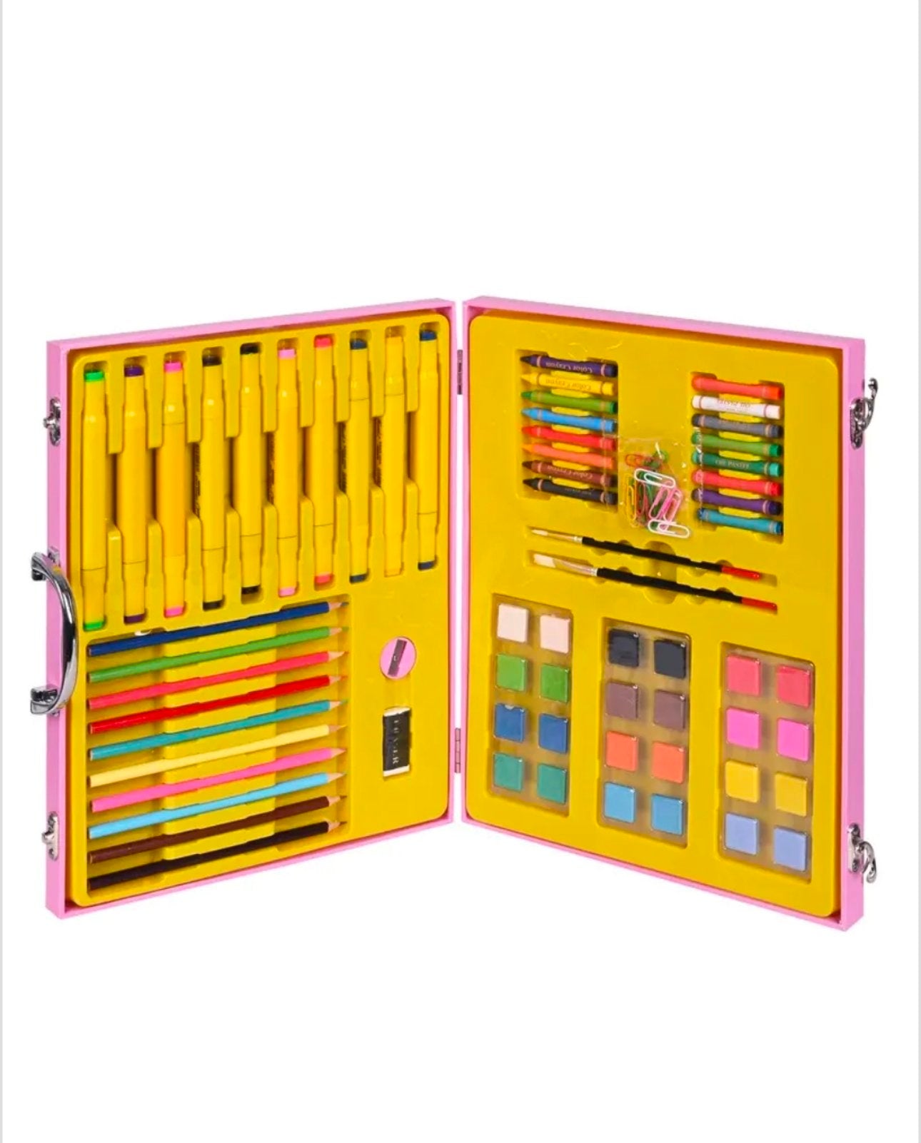 Комплект за рисуване и оцветяване в синьо куфарче, подходящ за момче/момиче