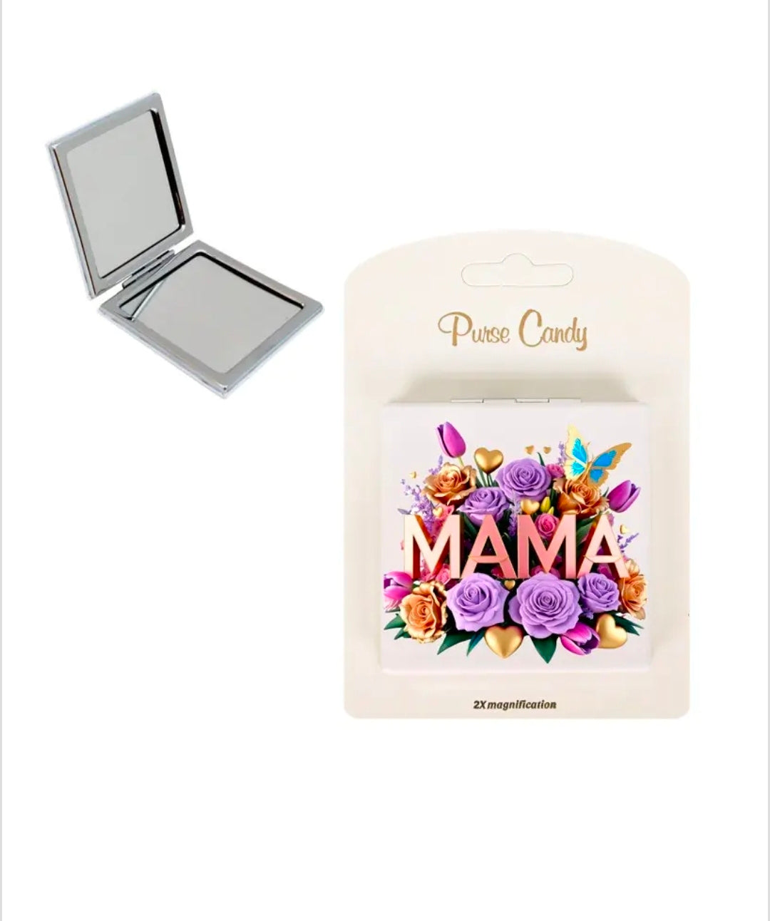 Джобно огледало "Мама" с две стъкла (нормално и увеличено)