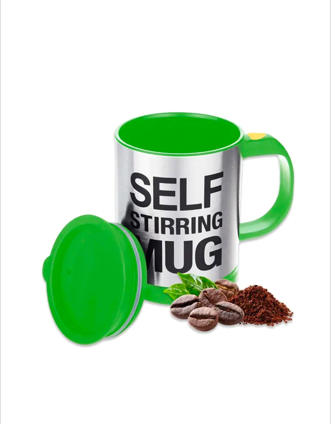 Саморазбъркваща се термо чаша на батерии (400 милилира) цвят - зелен