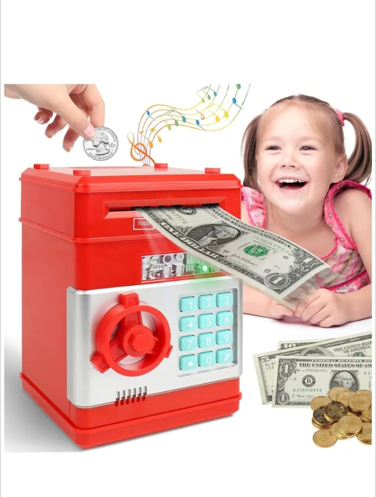 Касичка - Сейф с демо мелодии и светлини (на батерии)