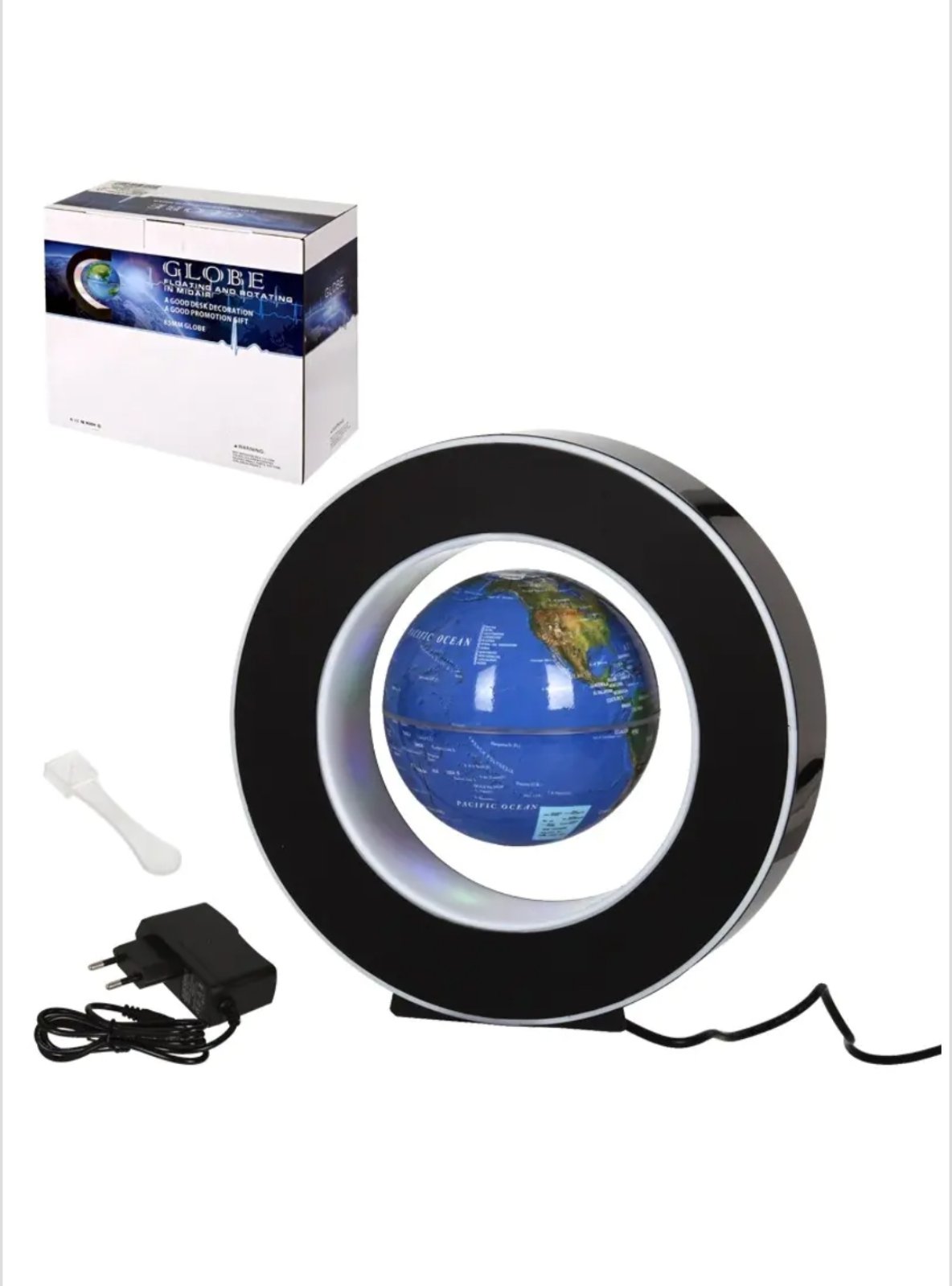 Магнитен левитиращ глобус с LED светлина (със зарядно)