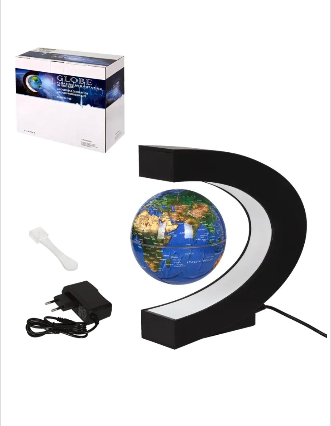 Магнитен левитиращ глобус с LED светлина и зарядно