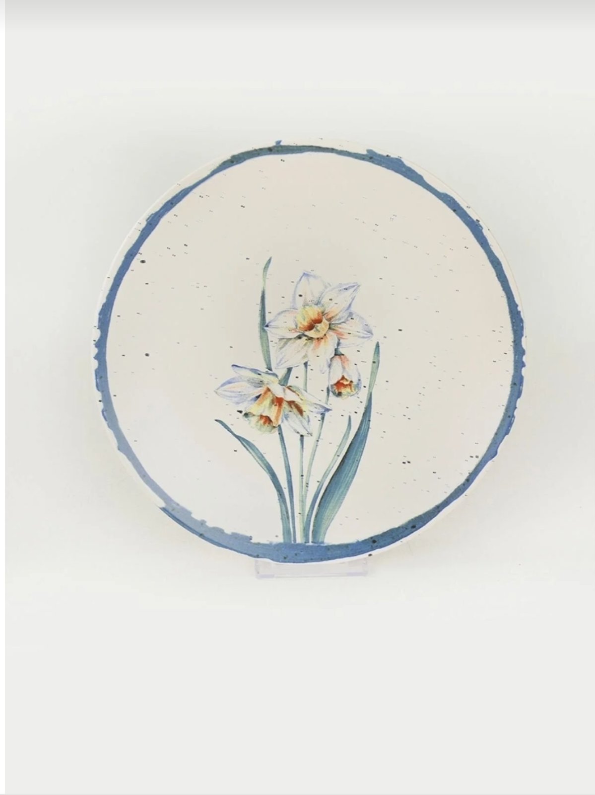 Сет от 6 бр чиний с анадолски дизайн "Цветя със син ринг"