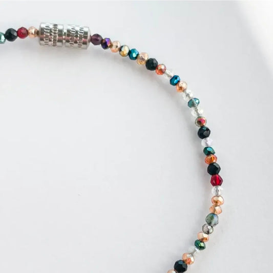 Ръчно изработена гривна с цветни италиански кристали